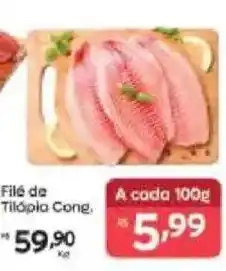 Barbosa Supermercados Filé de Tilápia Cong. oferta