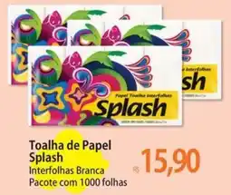 Atacadão Toalha de papel splash interfolhas branca oferta
