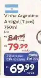 Barbosa Supermercados Vinho Argentino Antigal (Tipos) oferta