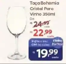 Barbosa Supermercados Taça bohemia cristal para vinho oferta