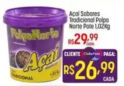 Muffato Açaí Sabores Tradicional Polpa Norte Pote oferta