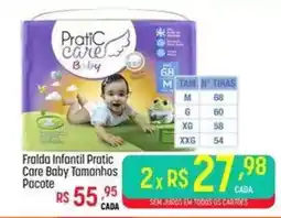 Muffato Fralda infantil pratic care baby tamanhos pacote oferta