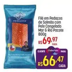 Muffato Filé em Pedaços de Salmão com Pele Congelado Mar & Rio Pacote oferta