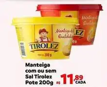 Tirolez - manteiga com ou sem sal