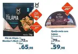Sam's Club Vale - queijo meia cura oferta
