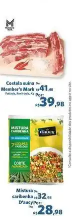 Sam's Club Member's mark - costela suina memebers mark oferta