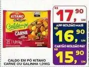 Roldão Kitano - caldo em po carne ou galinha oferta
