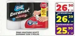 Roldão Scott - pano multiuso duramax com 3 rolos oferta