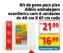 Mercado Extra Kit de pano para piso Alklin oferta