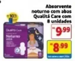Mercado Extra Absorvente noturno com abas Qualitá Care oferta