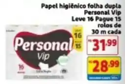 Mercado Extra Papel higiênico folha dupla personal vip oferta