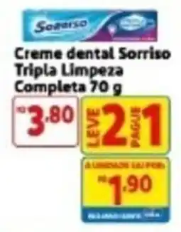 Mercado Extra Creme dental Sorriso Tripla Limpeza Completa oferta