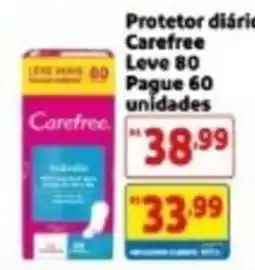 Mercado Extra Protetor diário carefree oferta