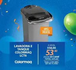 Lojas Cem Lavadora e tanque colormaq lct6 oferta