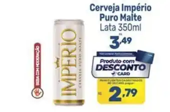 Supermercados Jau Serve Cerveja Império Puro Malte oferta