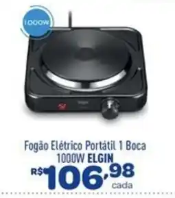 Comjol Fogão Elétrico Portátil 1 Boca 1000W ELGIN oferta