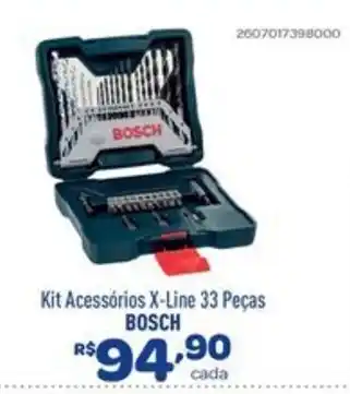 Kit acessórios x-line 33 peças bosch