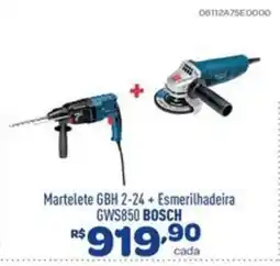 Comjol Martelete GBH 2-24 + Esmerilhadeira GWS850 BOSCH oferta