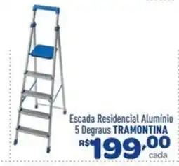Comjol Escada Residencial Alumínio 5 Degraus Tramontina oferta