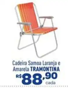 Comjol Cadeira Samoa Laranja e Amarela Tramontina oferta