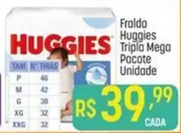 Muffato Fralda huggies tripla mega pacote unidade oferta