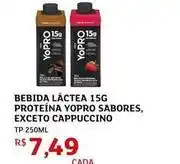 Assaí Atacadista Yopro - bebida láctea 15g proteína oferta