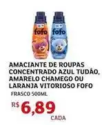 Assaí Atacadista Fofo - amaciante de roupas concentrado azul tudao, amarelo chamego ou laranja oferta