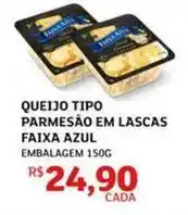 Assaí Atacadista Faixa azul - queijo tipo parmesão em lascas oferta