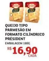 Assaí Atacadista President - queijo tipo parmesão em formato cilindrico oferta