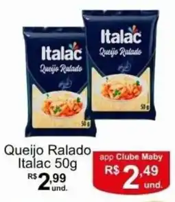 Maby Supermercados Queijo ralado Italac oferta