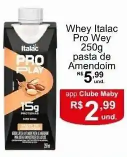 Maby Supermercados Whey Italac pro wey pasta de amendoim oferta
