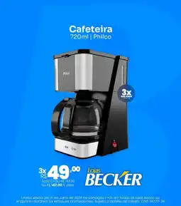 Lojas Becker Cafeteira philco oferta