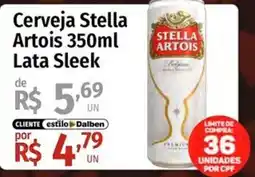 Supermercado Dalben Cerveja Stella Artois Lata Sleek oferta
