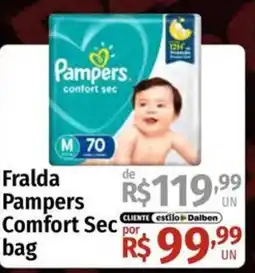 Supermercado Dalben Fralda Pampers Comfort Sec bag oferta