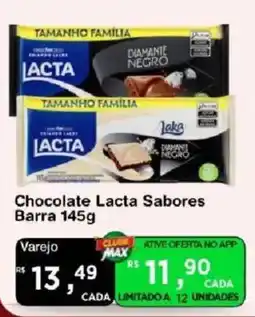 Max Atacadista Chocolate lacta sabores barra oferta
