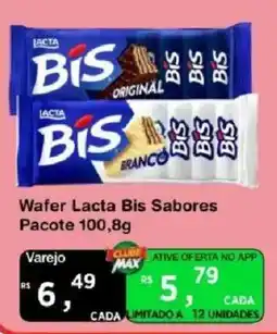 Max Atacadista Wafer Lacta Bis Sabores oferta