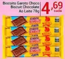 X Supermercados Biscoito Garoto Choco Biscuit Chocolate Ao Leite 78g oferta