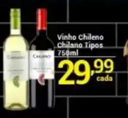 X Supermercados Vinho Chileno Chilano Tipos oferta