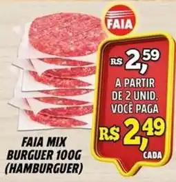 Zattão Supermercado Faia mix burguer 100g (hamburguer) oferta