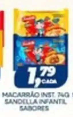 Carvalho Supermercado Macarrão inst. 74g sandella infantil sabores oferta