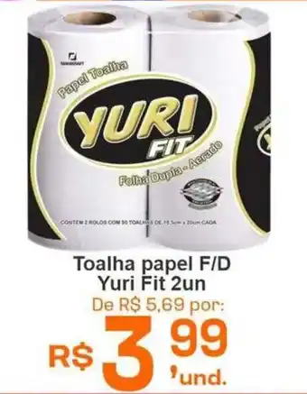 Toalha papel f/d yuri fit 2un