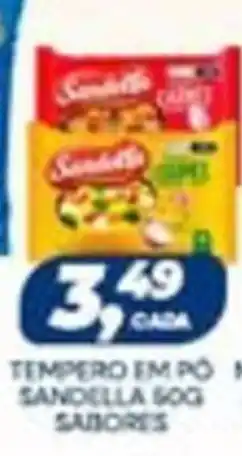 Carvalho Supermercado Tempero em pó sandella 500g sabores oferta