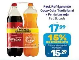 Supermercados Jau Serve Pack Refrigerante Coca-Cola Tradicional + Fanta Laranja oferta