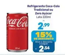 Supermercados Jau Serve Refrigerante Coca-Cola Tradicional ou Zero Açúcar oferta