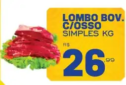 Supermercado Vitorino Lombo bov. c/osso simples kg oferta