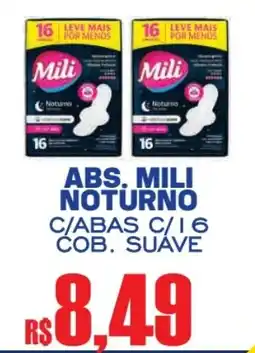 Supermercado Vitorino Abs. mili noturno c/abas c/16 cob. suave oferta