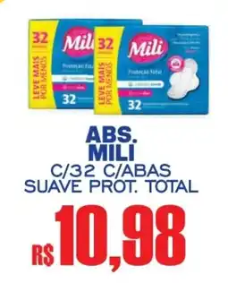 Supermercado Vitorino abs. mili c/32 c/abas suave prot. total oferta