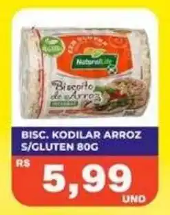Supermercados Planalto Bisc. kodilar arroz s/gluten oferta
