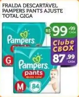 CenterBox fralda descartável pampers pants ajuste total giga oferta