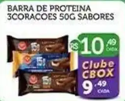 CenterBox Barra de proteína 3 coraçoes sabores oferta